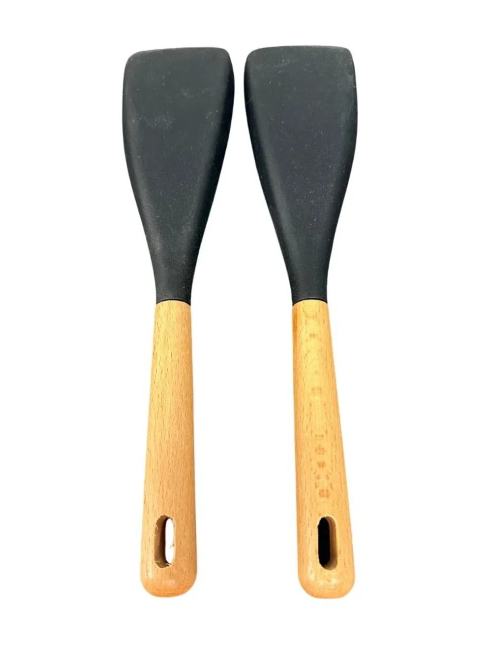 Cedar And Ash Silicone Spatula Set With Wooden Handles (2 Pcs) Cooking Non Stick